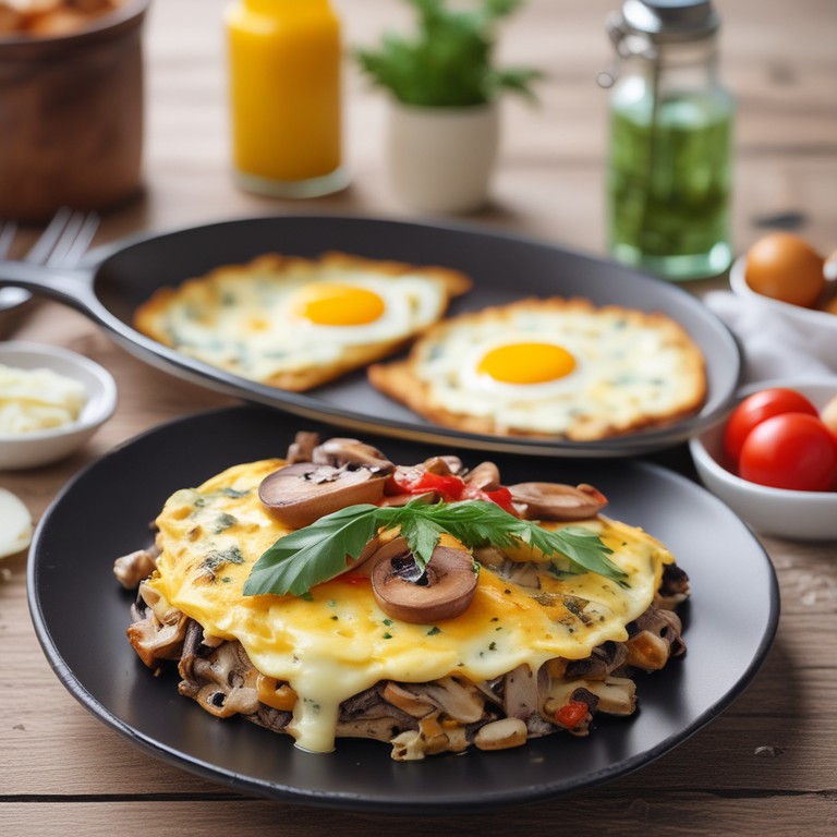 Омлет с грибами