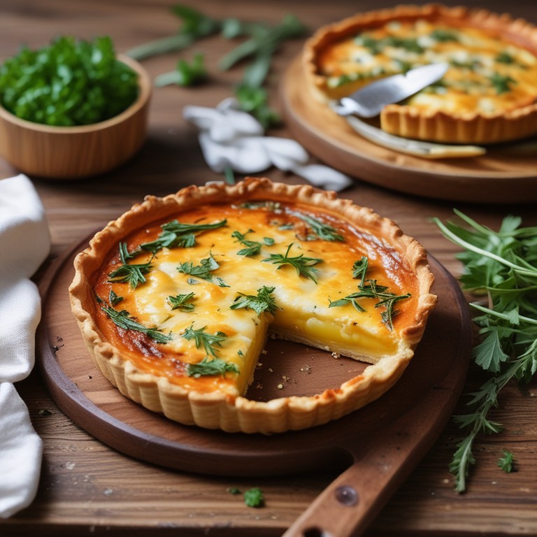 Tarte Salée au Fromage et Oeufs avec Pâte Brisée