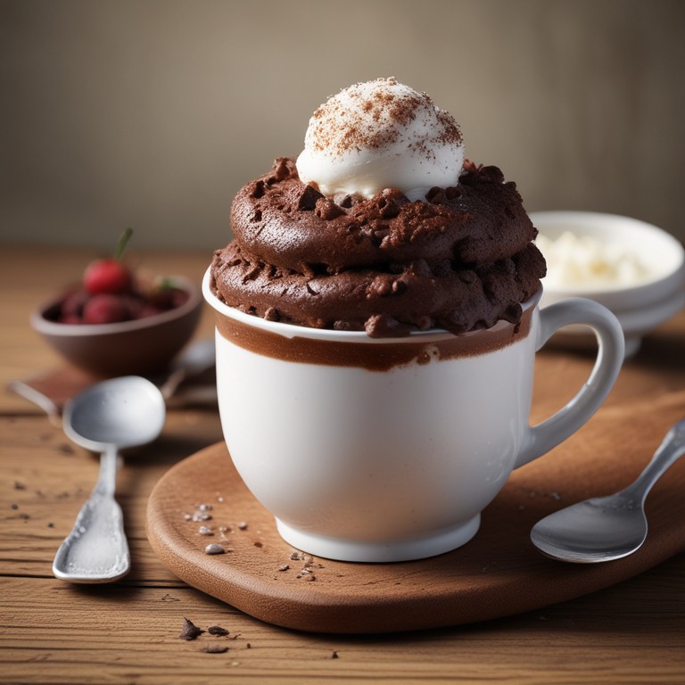 Bolo de Caneca de Chocolate Fofinho