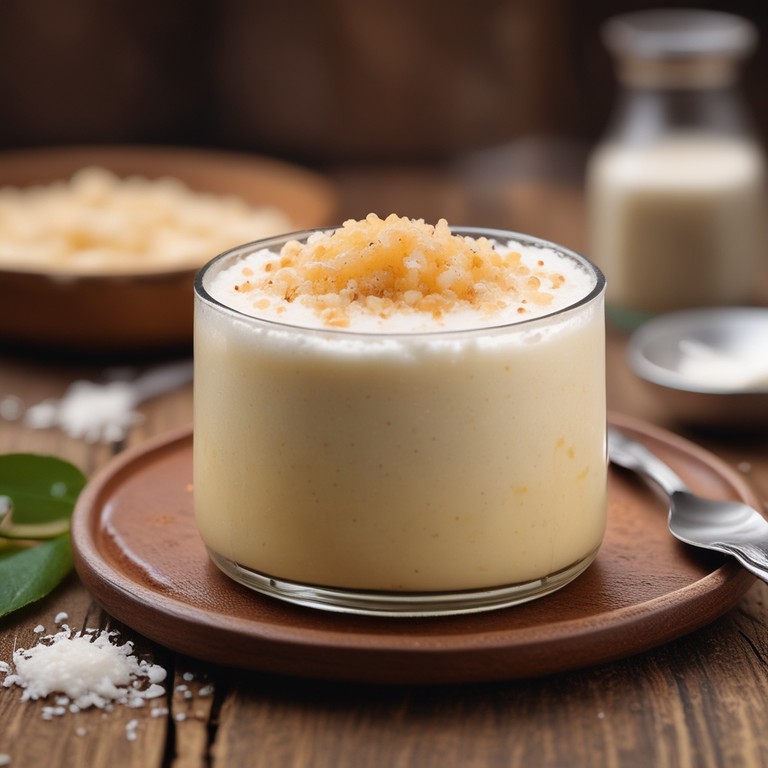 Pudim de Tapioca com Leite de Coco e Açúcar Rapadura
