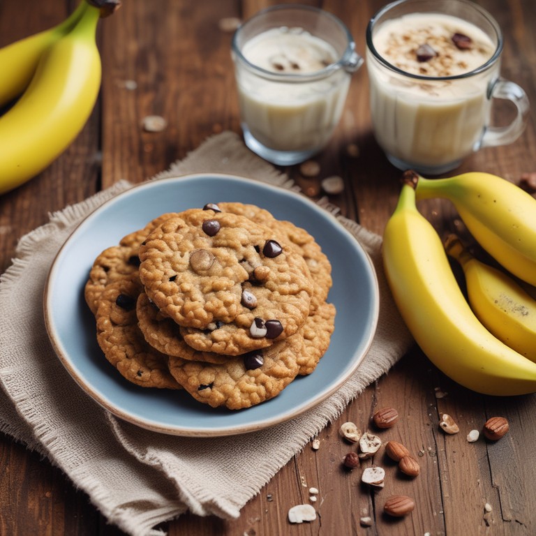 Chewy Banana Oatmeal Cookies