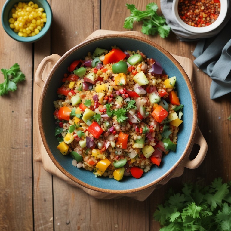 Bulgur-Salat mit würziger Senf-Balsamico-Vinaigrette