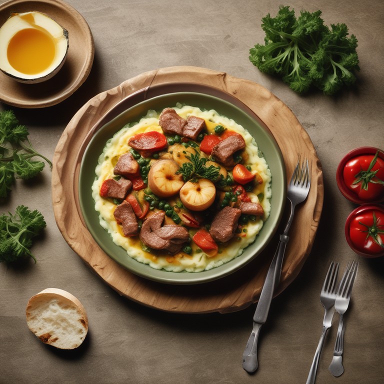 Escondidinho de Macaxeira com Carne Moída e Camarão