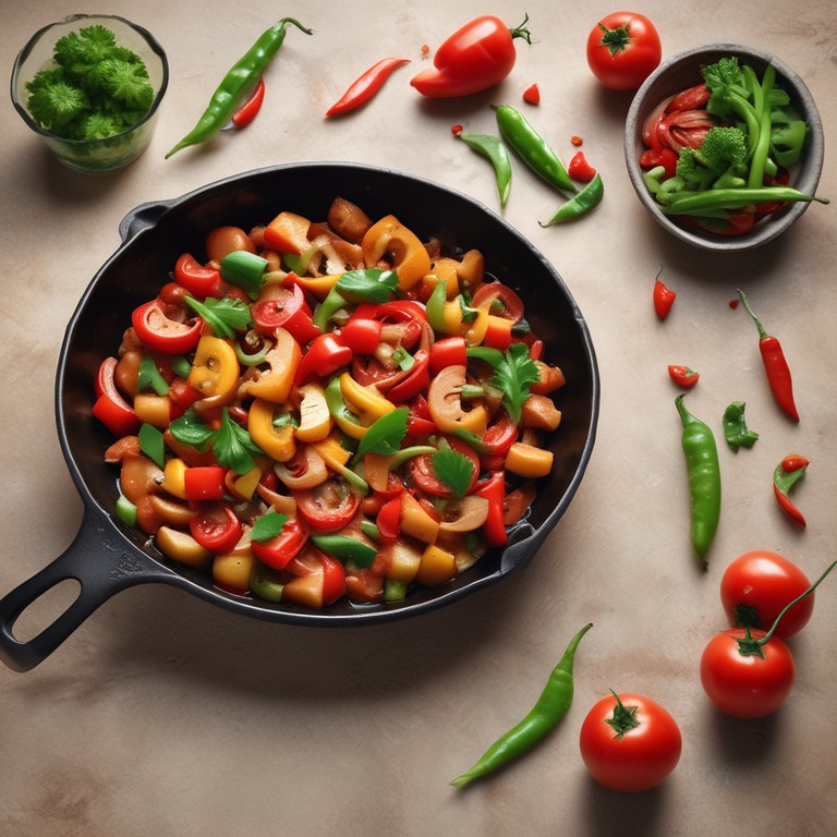 Spicy Tomato and Capsicum Stir-Fry