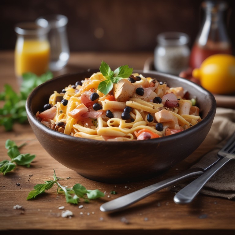 Pasta con Pollo, Queso y Chipotle