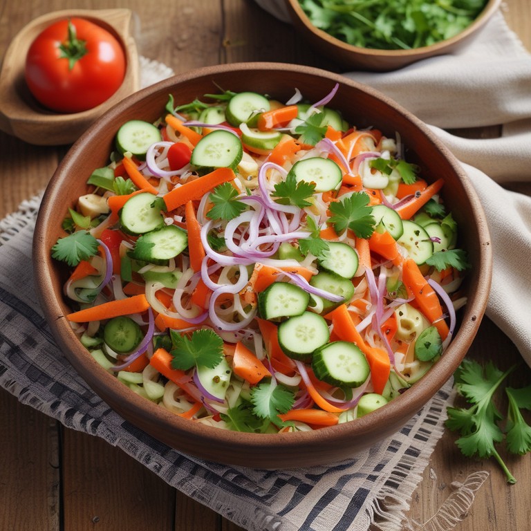 Fresh Garden Salad with Zesty Dressing