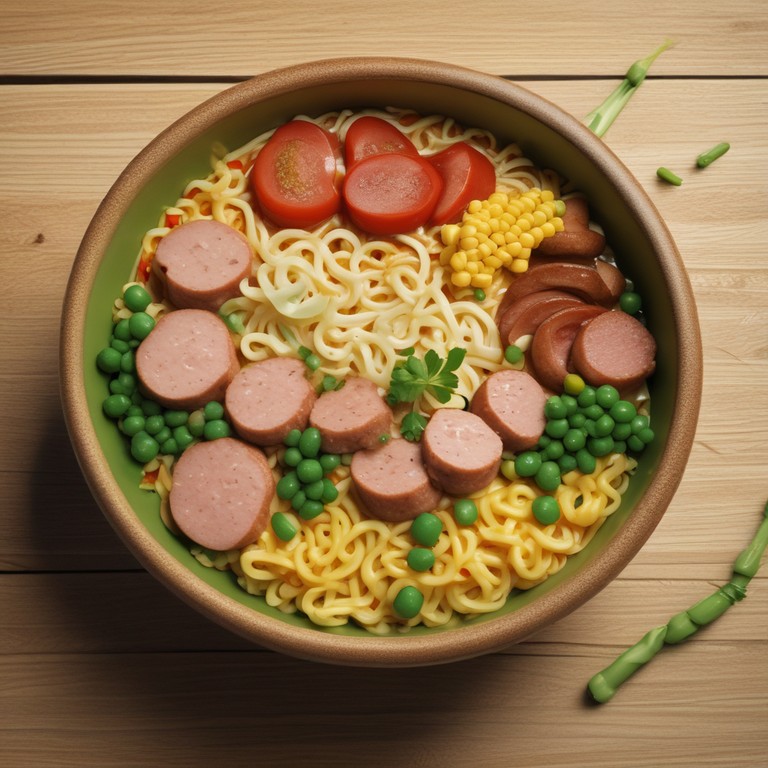 Macarrão Instantâneo com Salsicha Saboroso