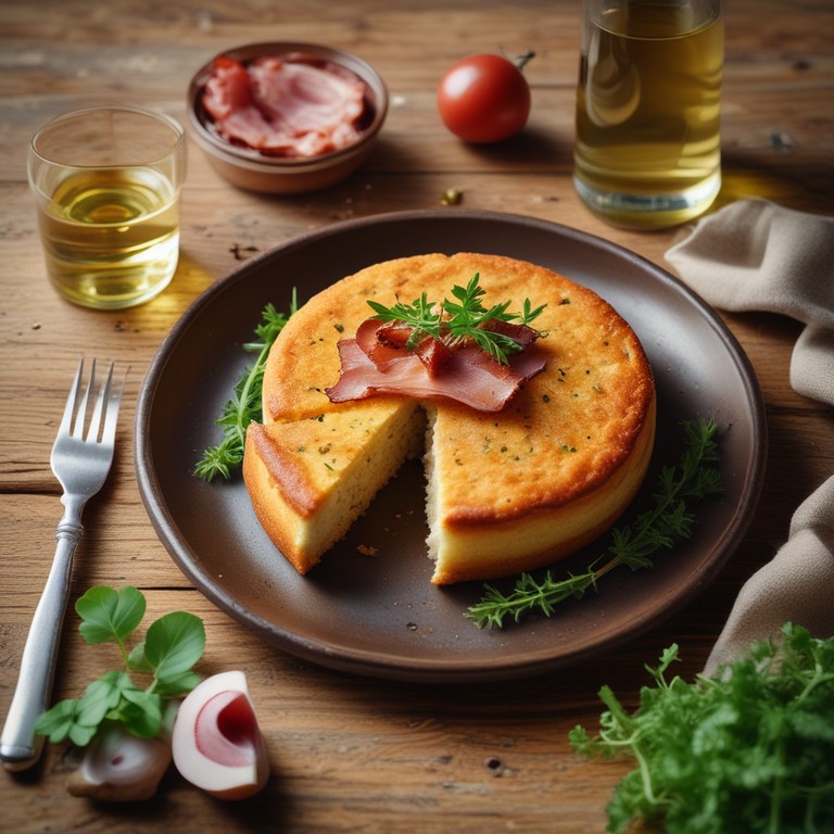 Gâteau de Semoule Savoureux au Jambon et Lardons