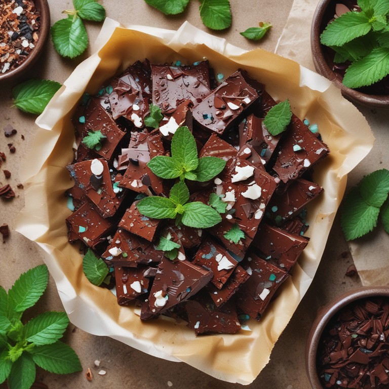 Minty Chocolate Coconut Bark