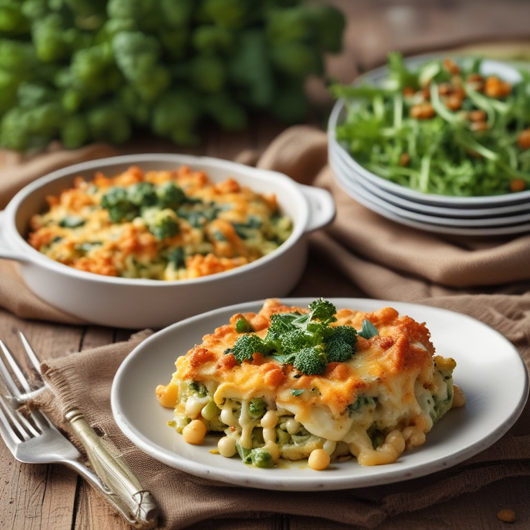 Gratin de Brocoli aux Fromages et Pois Chiches