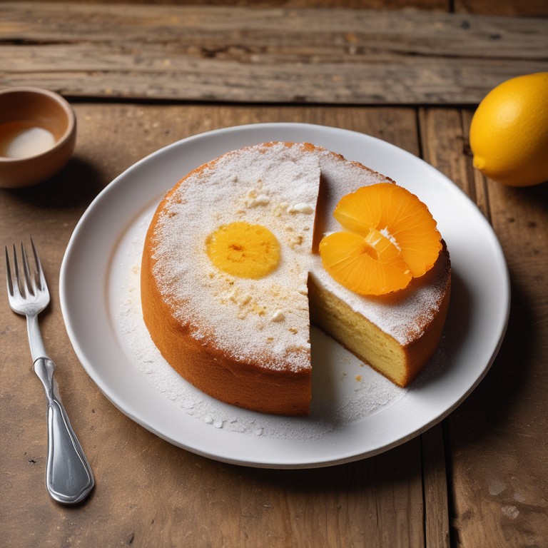 Bolo de Ovos com Tangerina e Banana