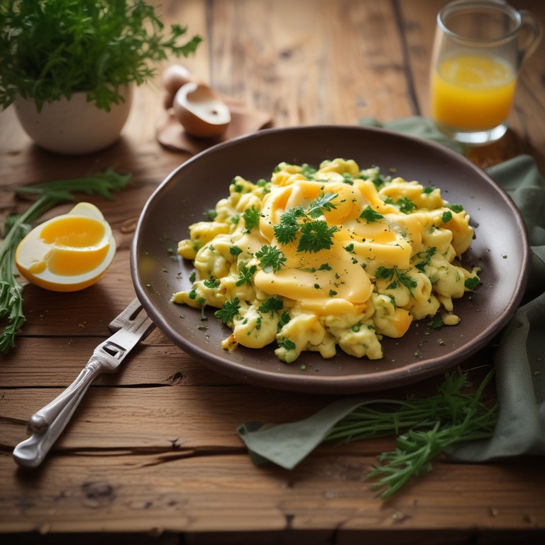 Fluffy Scrambled Eggs with Fresh Herbs