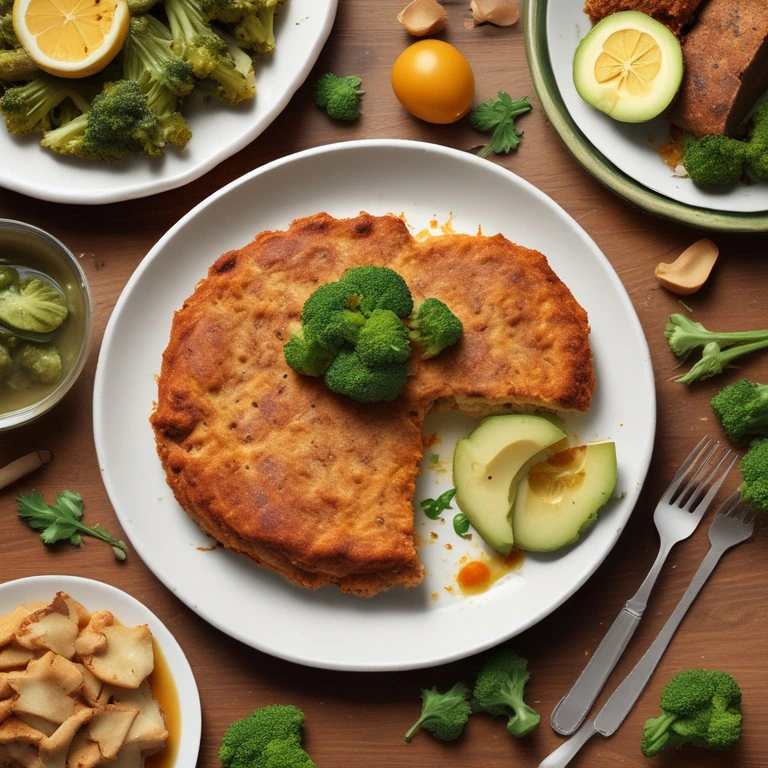 Milanesa de Res con Champiñones y Verduras al Horno