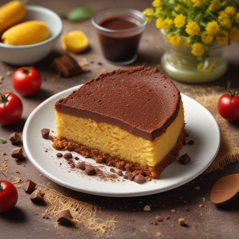 Bolo de Fubá com Chocolate e Recheio Cremoso
