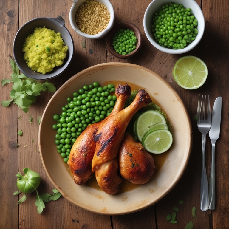 Zesty Lime Chicken Drumsticks with Peas and Couscous