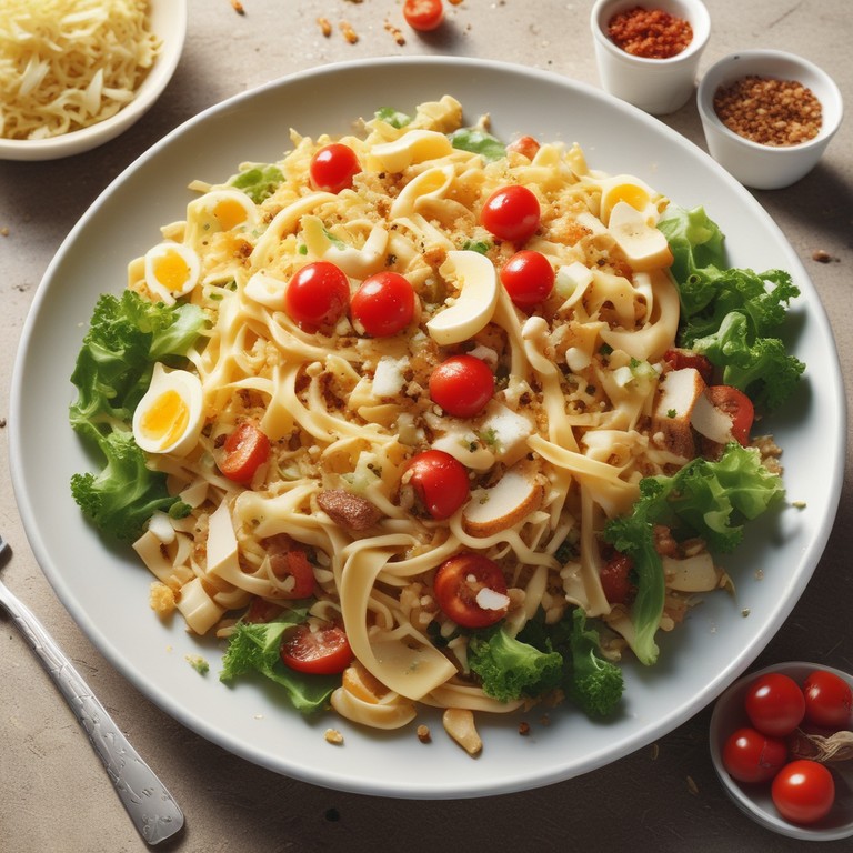 Noodles con Almendras y Salsa de Tomate