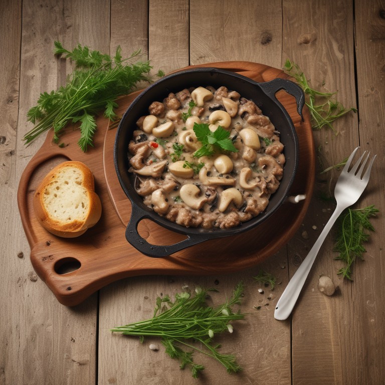 Cremige Hackfleisch-Pilz-Pfanne