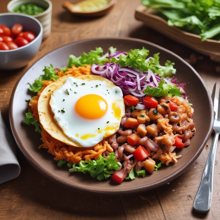 Arroz e Feijão com Ovo e Salada Fresca