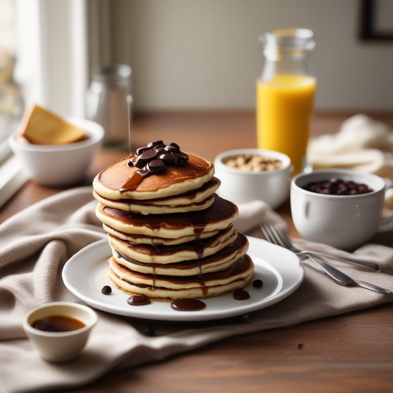 Fluffy Chocolate Chip Pancakes