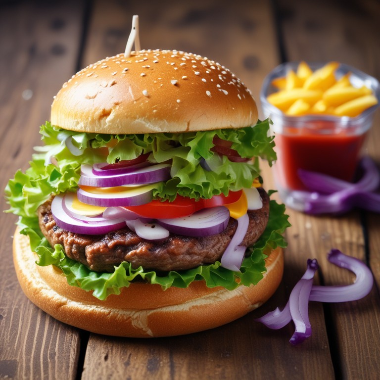 Burger Gourmet avec Fromage Fondant et Sauce Spéciale