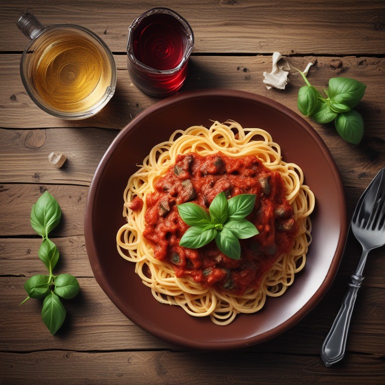 Nudeln mit Tomatenpaste und frischen Kräutern