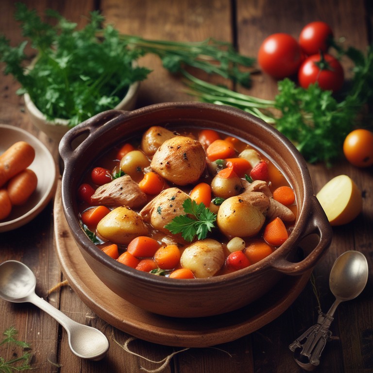 Pollo Guisado con Tomate y Verduras