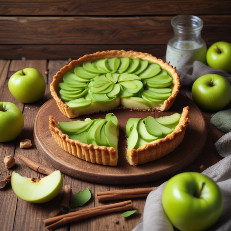 Crispy Green Apple Tart with Cinnamon Sugar
