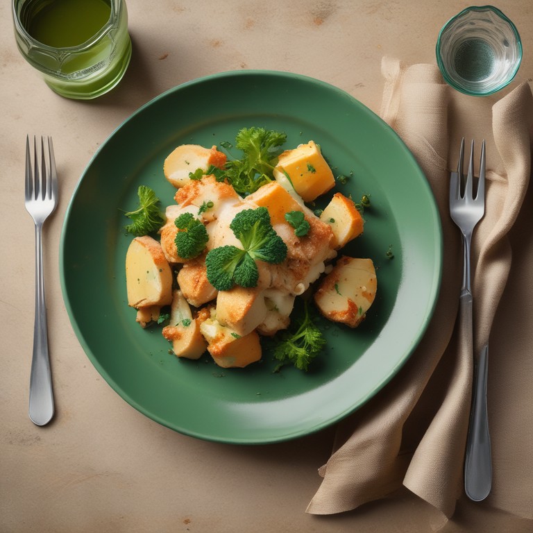 Frango Cremoso com Batata e Trigo