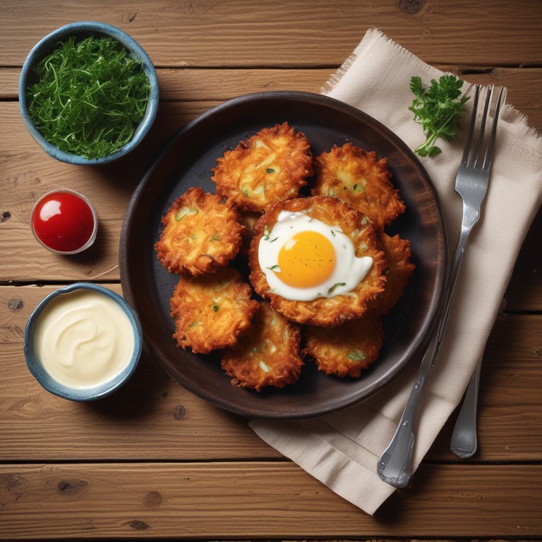 Crispy Onion Mayonnaise Ketchup Fritters