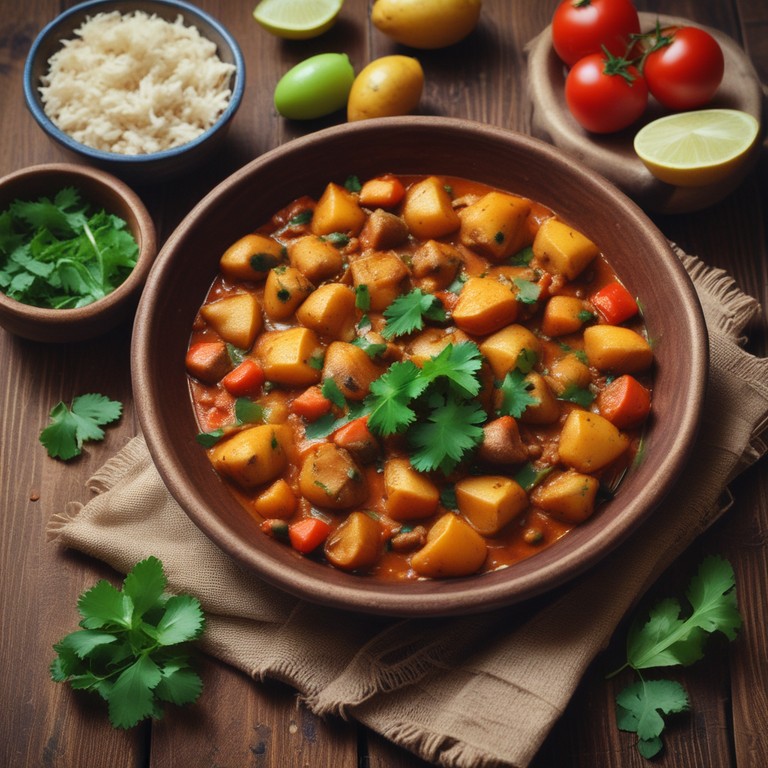 Spicy Potato and Tomato Curry for Chapati
