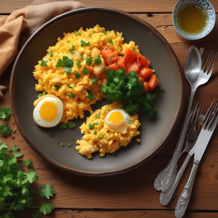 Paprika Rice with Scrambled Eggs