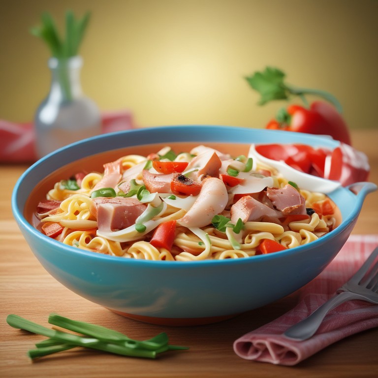 Heerlijke Hesp Spek Pasta met Groenten en Pesto