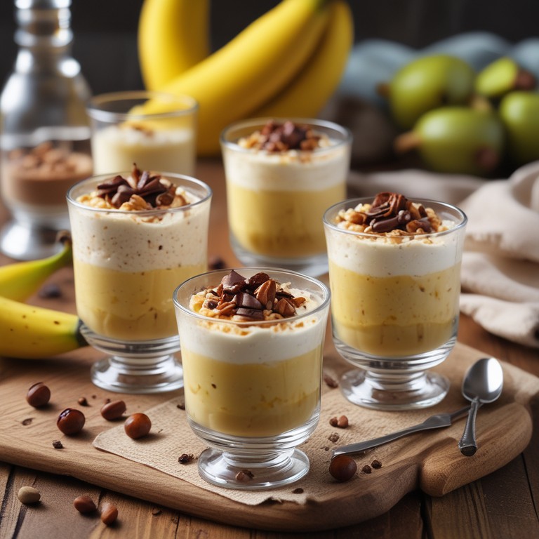 Банановый творожный десерт