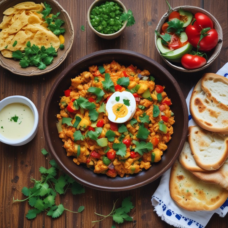 Spicy Indian Egg Burji with Vegetables