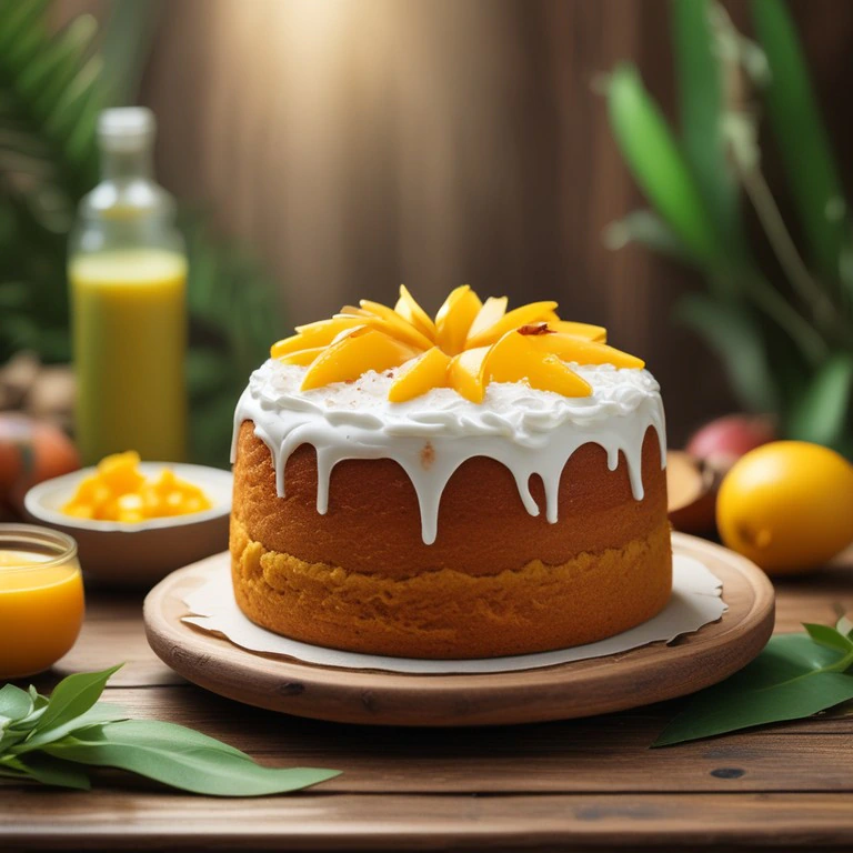 Eggless Delicious Mango Cake with a Fluffy Texture