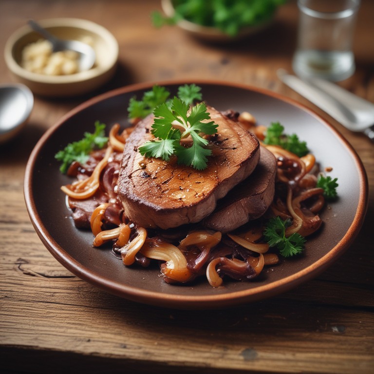Savory Pan-Seared Liver with Caramelized Onions