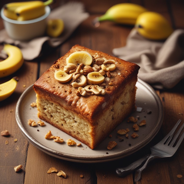 Pastel de Plátano Esponjoso