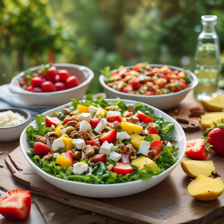 Salada Fresca de Verão com Frutas e Queijo