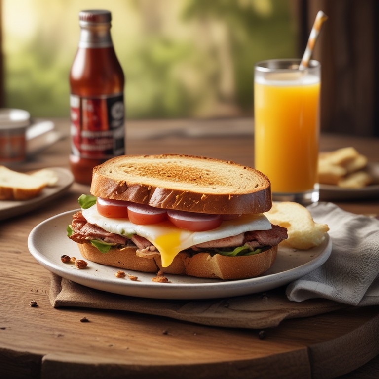 Sanduíche de Calabresa com Ovo e Manteiga