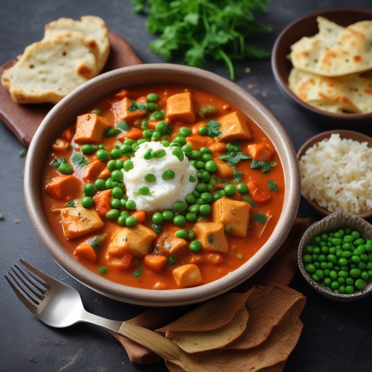 Creamy Matar Paneer for One