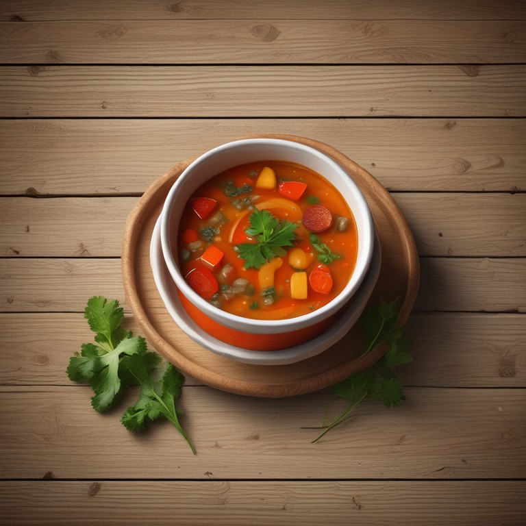 Vibrant Vegetable Soup with Carrot, Capsicum, and Ginger