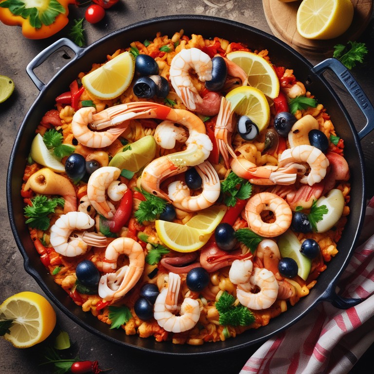 Paella de Mariscos y Cerdo Sin Calamares