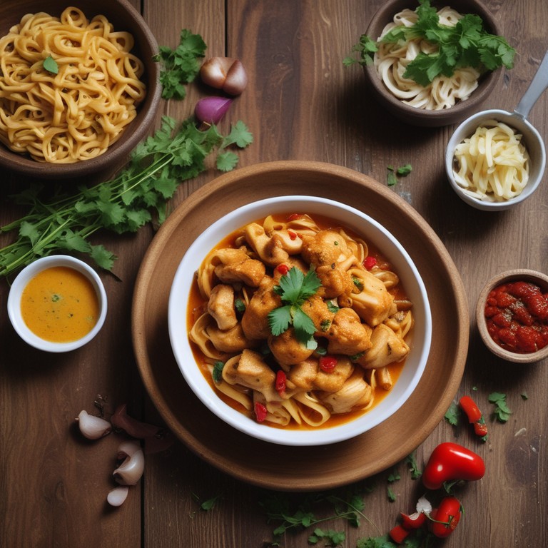 Spicy Chicken Masala Pasta