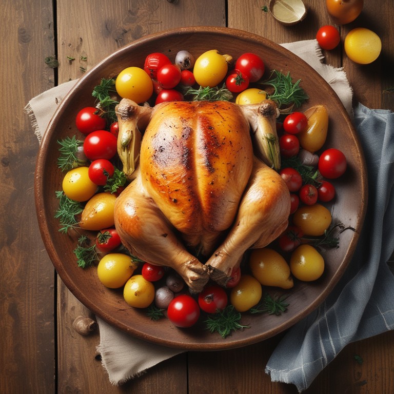 Poulet Rôti aux Tomates et Pommes de Terre