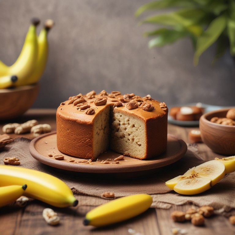 Bolo de Banana com Farinha de Amendoim Reforçada