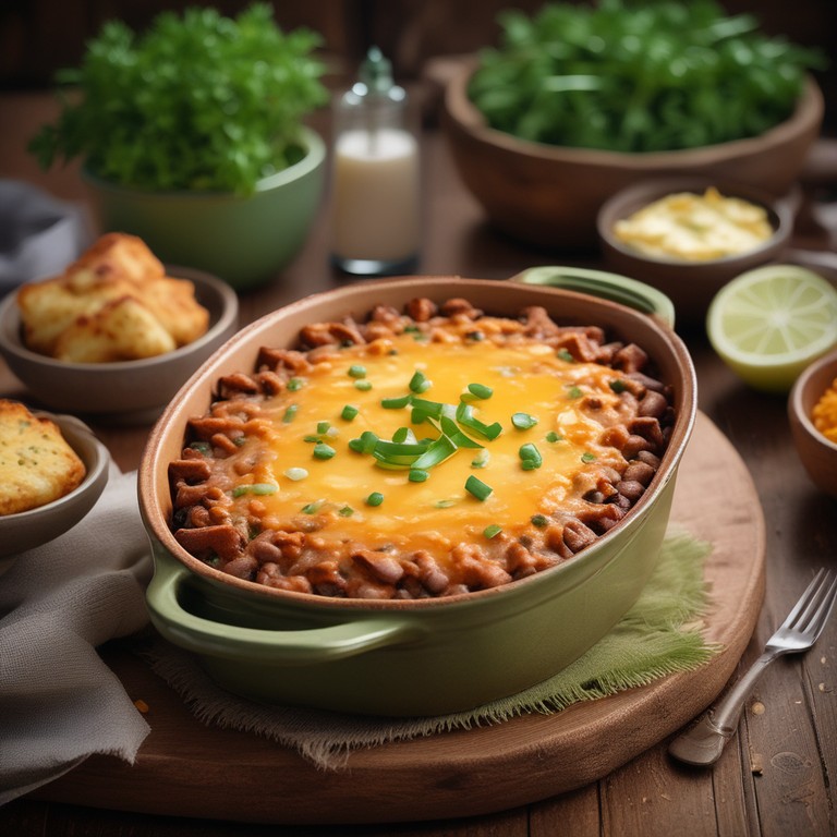 Cheesy Refried Bean Casserole