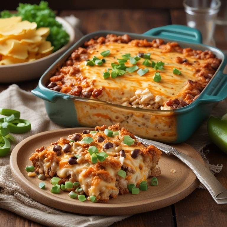 Cheesy Refried Bean Casserole
