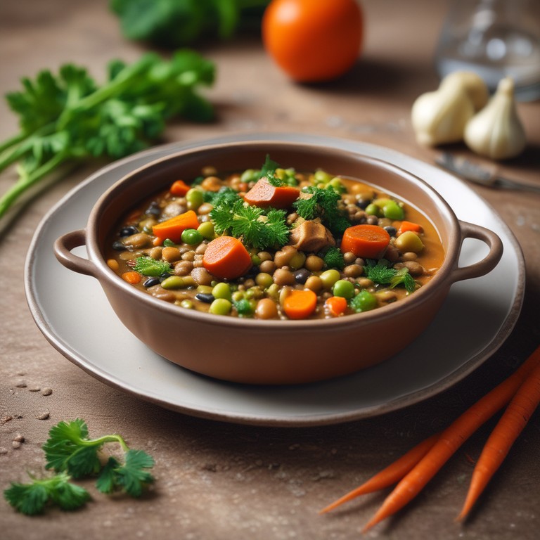 Veganer Basischer Linseneintopf mit Romanesco KI