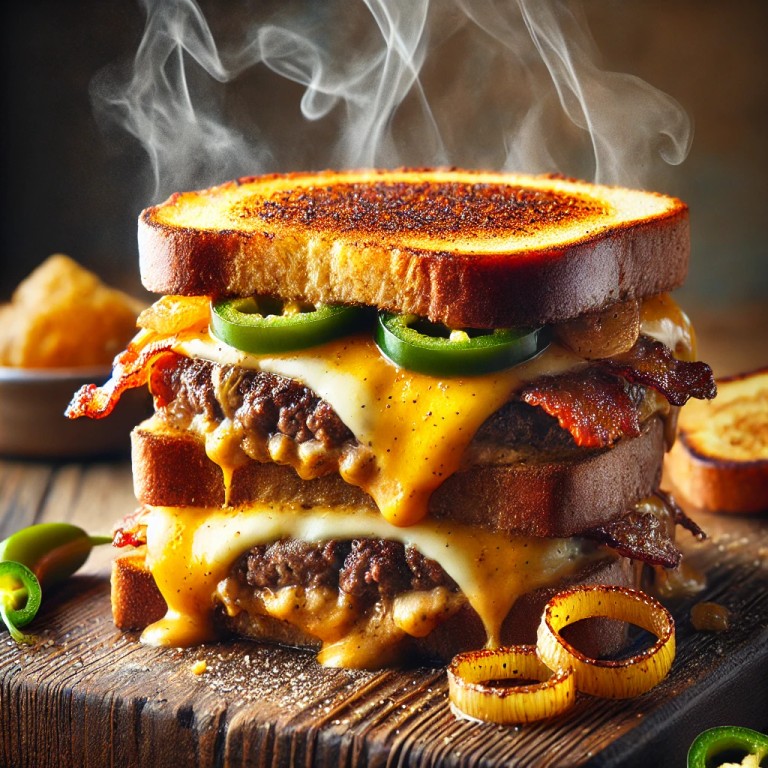 Ultimate Bacon-Infused Patty Melt with Caramelized Onions