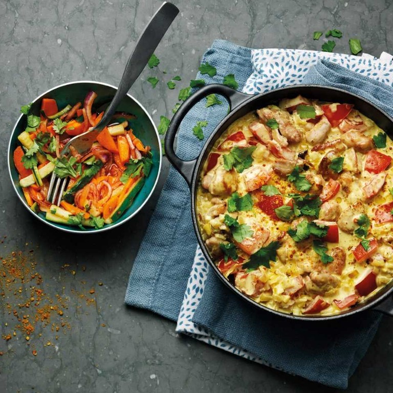 Blancs de poulet marinés au curry et légumes (Cookeo + Extra Crisp)